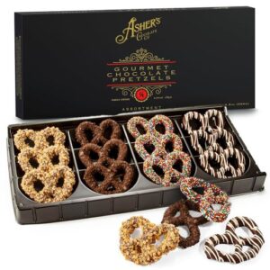 Asher's Gourmet Chocolate Pretzels Assortment Gift Box 12.5oz